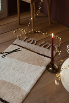 İRYA-Marble Tekli Banyo Paspası %100 Pamuk 50X80 Kahverengi-Paspas-2-roqelvaxirum.shop