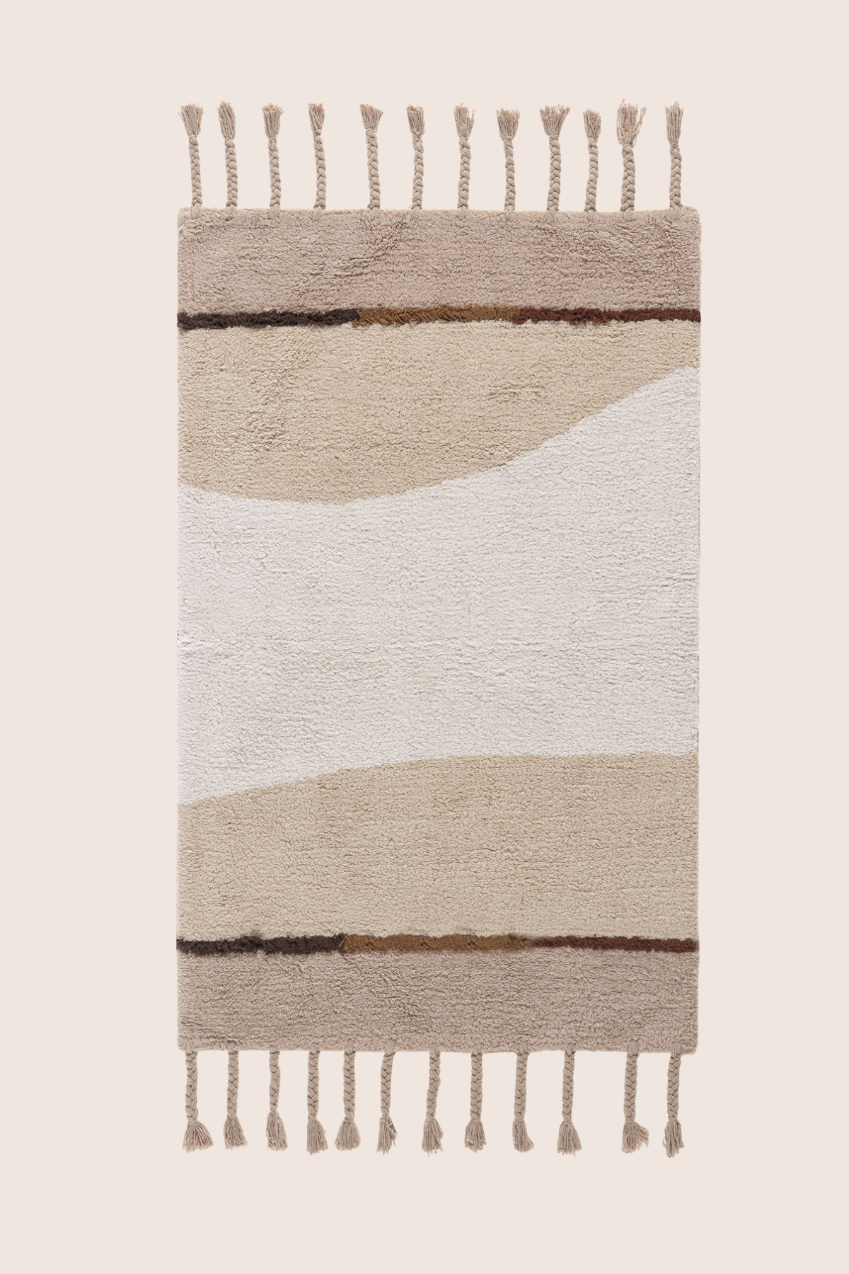 İRYA-Marble Tekli Banyo Paspası %100 Pamuk 60X100 Kahverengi-Paspas-6-roqelvaxirum.shop