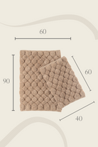 İRYA-Mellow 2’Li Takım Banyo Paspası %100 Pamuk 40X60 + 60X90 Bej-Paspas-2-roqelvaxirum.shop