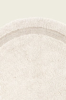 İRYA-Puffed Yuvarlak Banyo Paspası %100 Pamuk 100X100 Ekru-Banyo Paspası-5-roqelvaxirum.shop