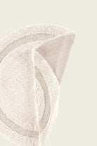 İRYA-Puffed Yuvarlak Banyo Paspası %100 Pamuk 100X100 Ekru-Banyo Paspası-6-roqelvaxirum.shop