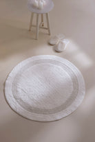 İRYA-Puffed Yuvarlak Banyo Paspası %100 Pamuk 100X100 Ekru-Banyo Paspası-9-roqelvaxirum.shop