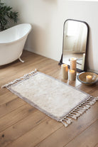 İRYA-Root Tekli Banyo Paspası Bambu 50X80 Cm Koyu Gri-Banyo Paspası-1-roqelvaxirum.shop