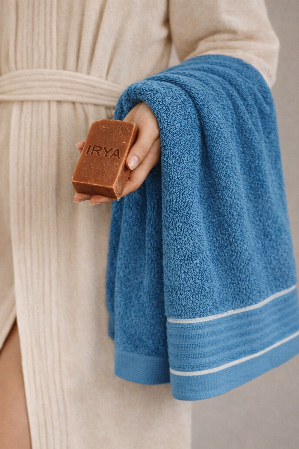İRYA-Roya Banyo Havlusu 90X150 Cm Petrol Mavi-Havlu & Havlu Setleri-1-roqelvaxirum.shop