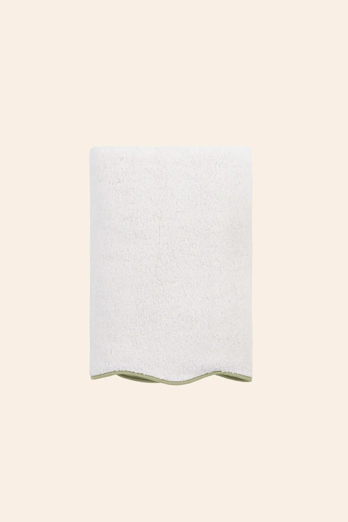 Scallop %100 Pamuk 6 Parça Aile Banyo Seti Ecru+Olive