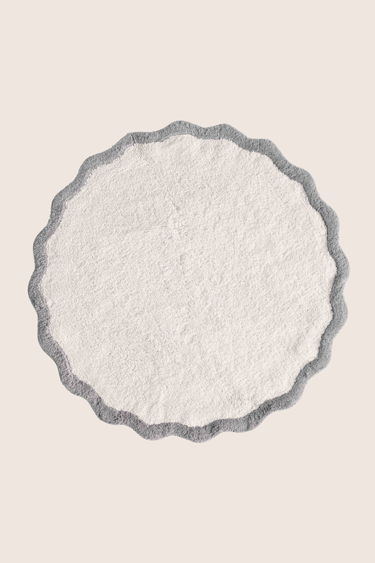 İRYA-Scallop Yuvarlak Banyo Paspası Bambu 90X90 Gri-Paspas-4-roqelvaxirum.shop