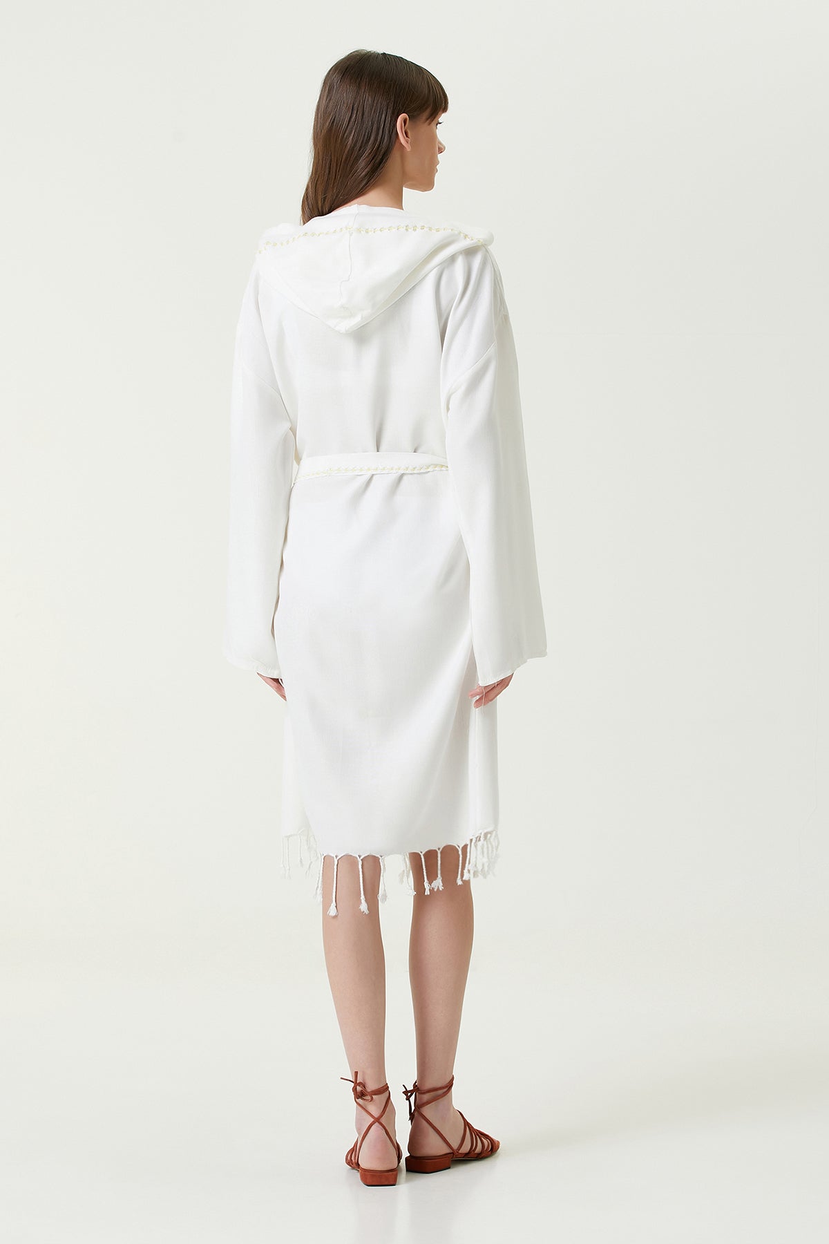 İRYA-Serene Peştamal Kadın Bornoz - Sarı Örgü Ajur-Havlu & Havlu Setleri-7-roqelvaxirum.shop