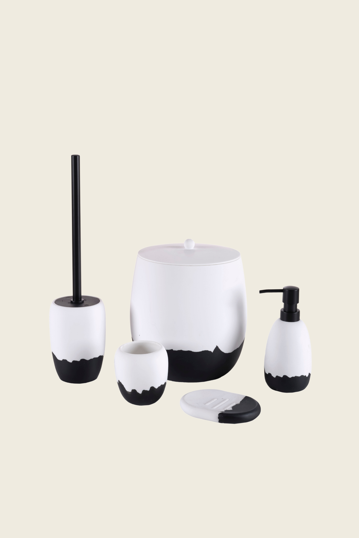 İRYA-Shadow 5 Parça Banyo Seti Siyah-Banyo Düzenleyicileri-3-roqelvaxirum.shop