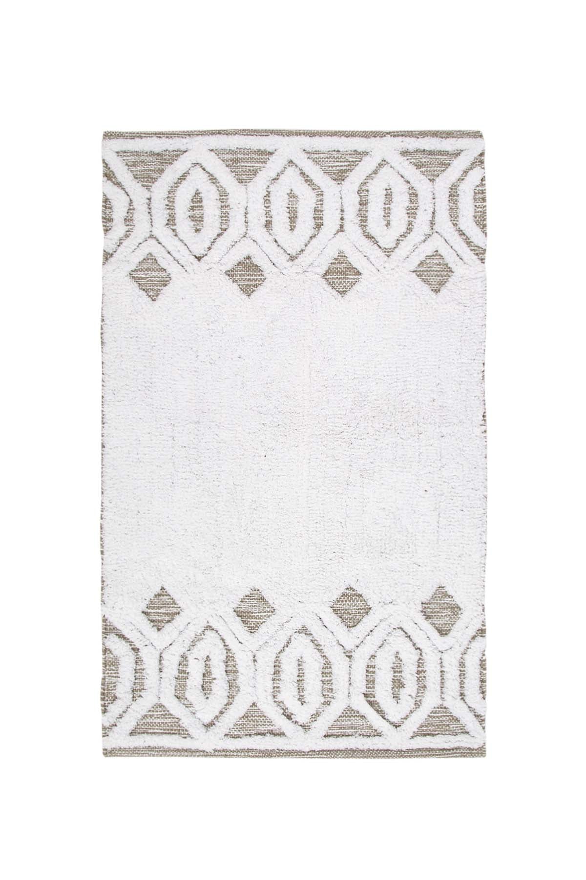 İRYA-Sherry Tekli Banyo Paspası %100 Pamuk 70X110 Bej-Paspas-2-roqelvaxirum.shop