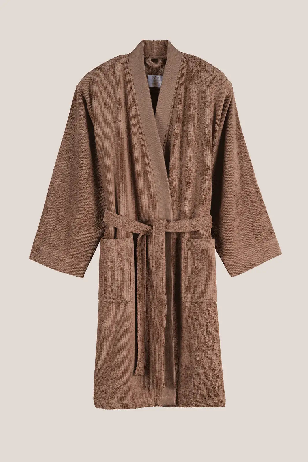 İRYA-Solena %100 Pamuk Kadın Bornoz Kahve-Bornoz-5-roqelvaxirum.shop