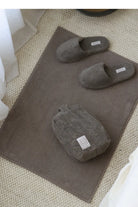 İRYA-Solena Unisex Kalın Tabanlı Havlu Terlik Gri-Sandalet & Terlik-5-roqelvaxirum.shop