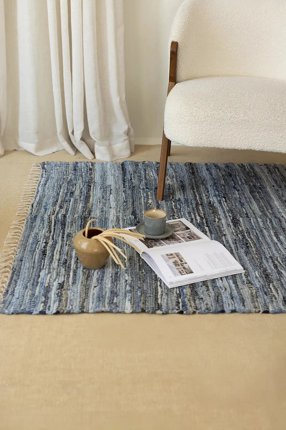 İRYA-Striped Denim Kilim Ekru/İNdigo 120X180-Kilim-2-roqelvaxirum.shop