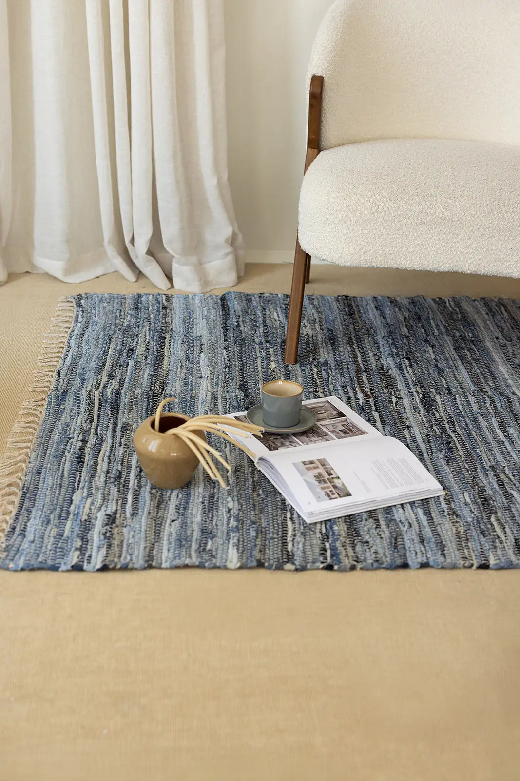 İRYA-Striped Denim Kilim Ekru/İNdigo 120X180-Kilim-2-roqelvaxirum.shop