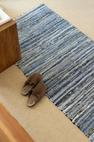 İRYA-Striped Denim Kilim Ekru/İNdigo 80X250-Kilim-2-roqelvaxirum.shop