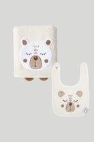İRYA-Teddy 2'Li Organik Yenidoğan Hediye Seti Krem | Havlu, Önlük-2-roqelvaxirum.shop