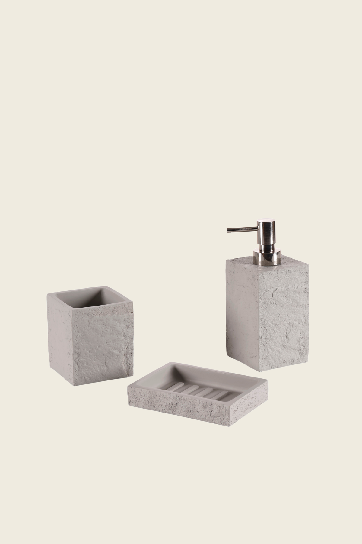 İRYA-Terra 3 Parça Banyo Seti Gri-Banyo Düzenleyicileri-1-roqelvaxirum.shop
