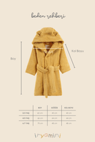 İRYA-Tiny Bear Organik Pamuk Çocuk Bornoz Hardal-Bornoz-7-roqelvaxirum.shop