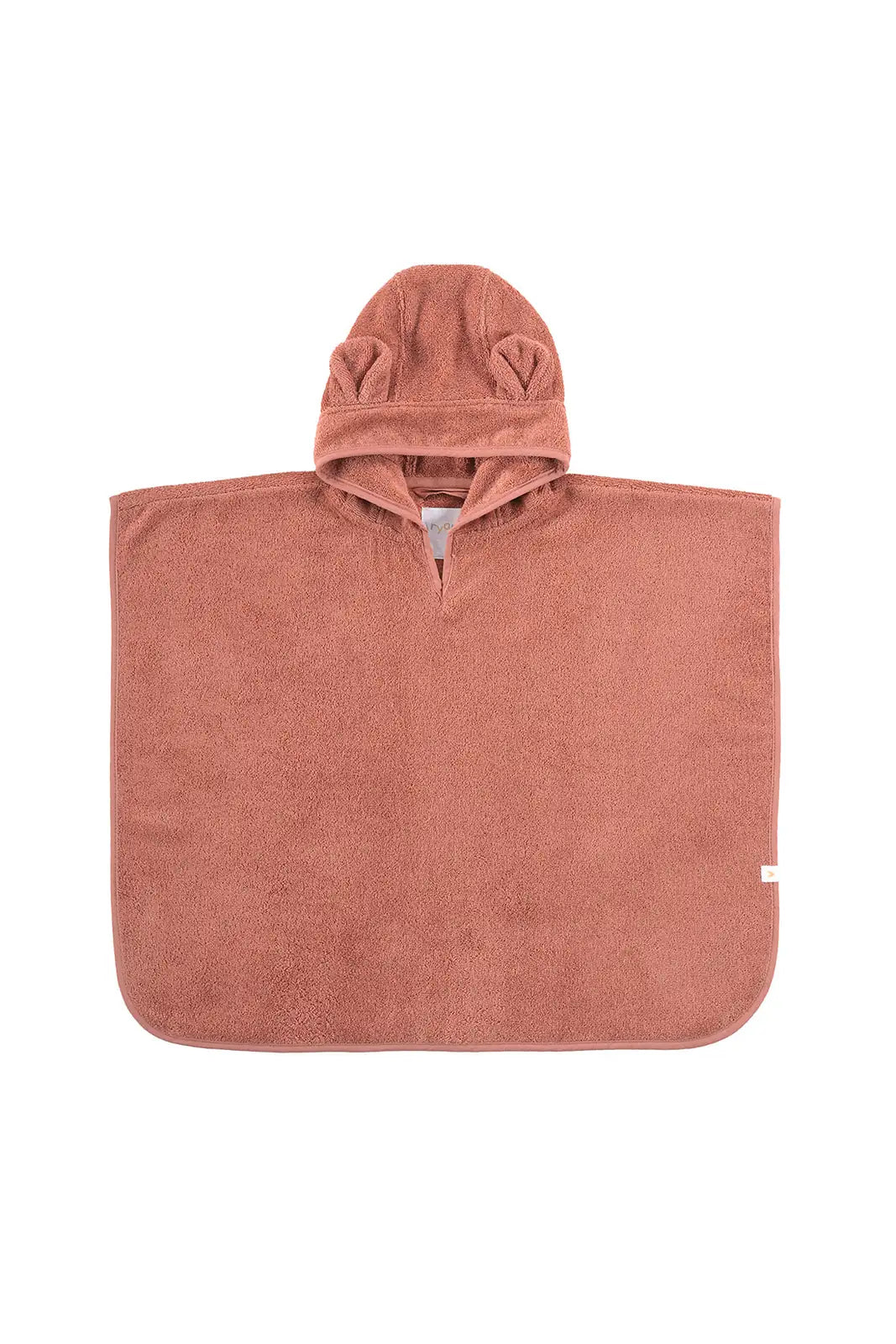 İRYA-Tiny Bear Organik Pamuk Çocuk Panço Kiremit-Panço-2-roqelvaxirum.shop