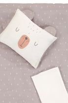 İRYA-Tiny Bear Organik Pamuk Müslin Çocuk Nevresim Takımı Bej-Nevresim Takımı-3-roqelvaxirum.shop