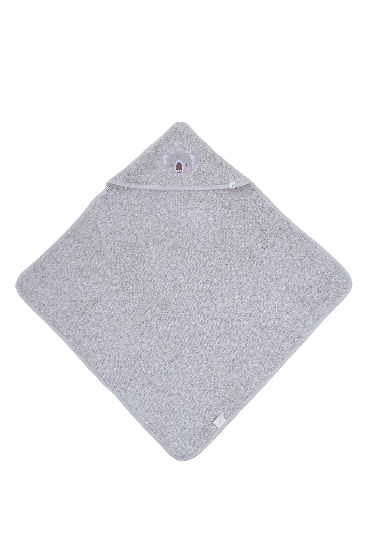 İRYA-Tiny Koala Organik Pamuk Nakışlı Bebek Kundak Gri 75X75-Kundak-2-roqelvaxirum.shop