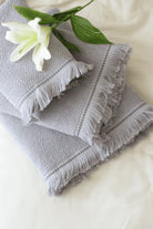 İRYA-Travertine %100 Pamuk Banyo Havlusu 90X150 Gri-Havlu & Havlu Setleri-7-roqelvaxirum.shop