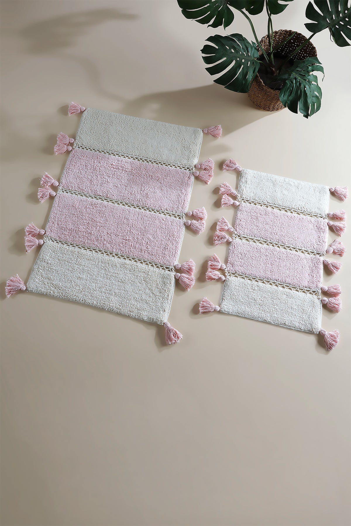 Irya-Venüs 2’li Takım Banyo Paspası %100 Pamuk 40x60 + 60x90-Banyo Paspası-1-roqelvaxirum.shop