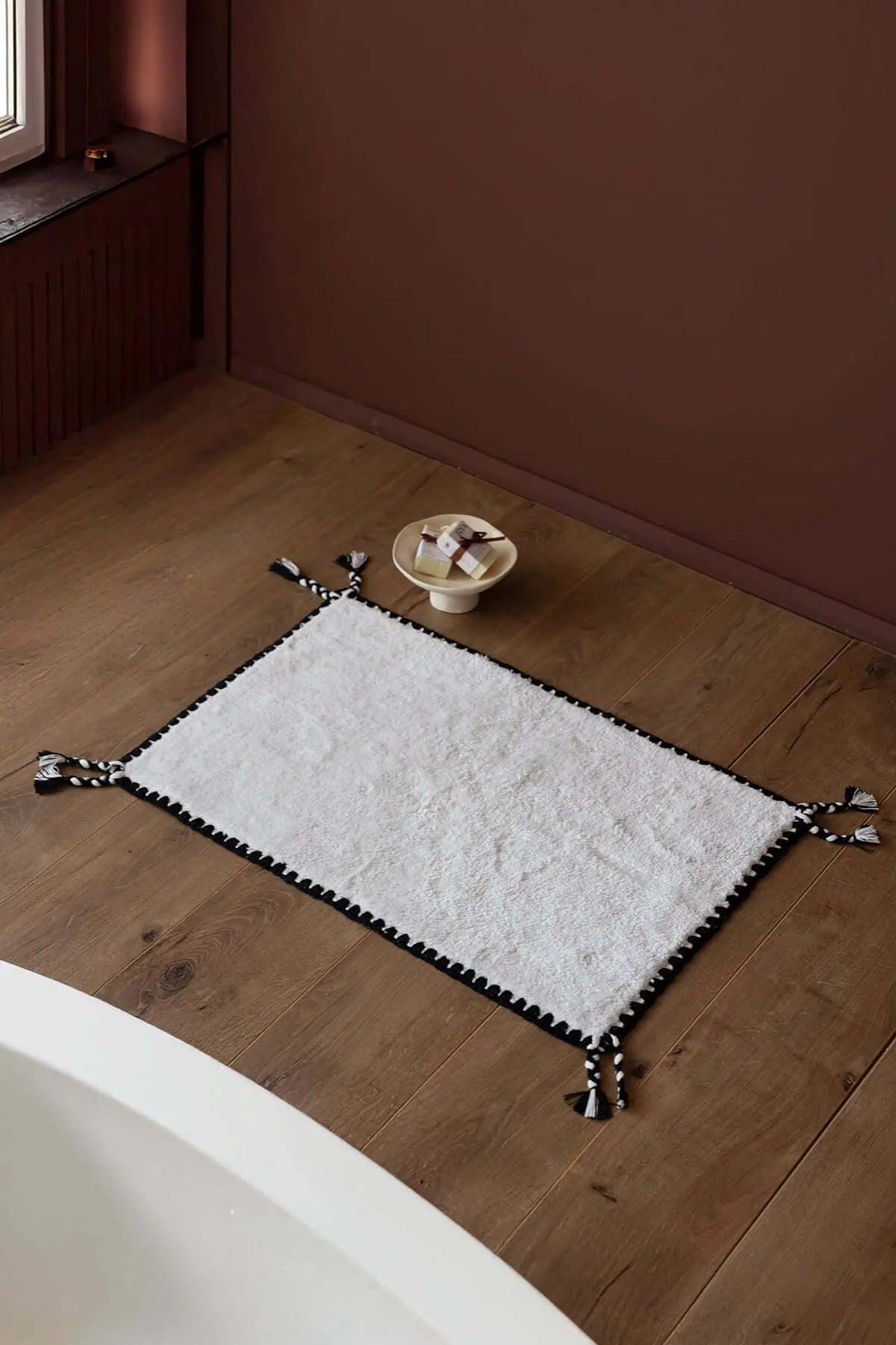 İRYA-Vina Tekli Banyo Paspası Bambu 50X80 Cm Ekru-Paspas-1-roqelvaxirum.shop