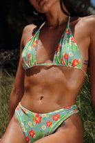 Iamlovein-Hawaii Green' Full Coverage Bikini Bottom-Bikini Altı-1-roqelvaxirum.shop