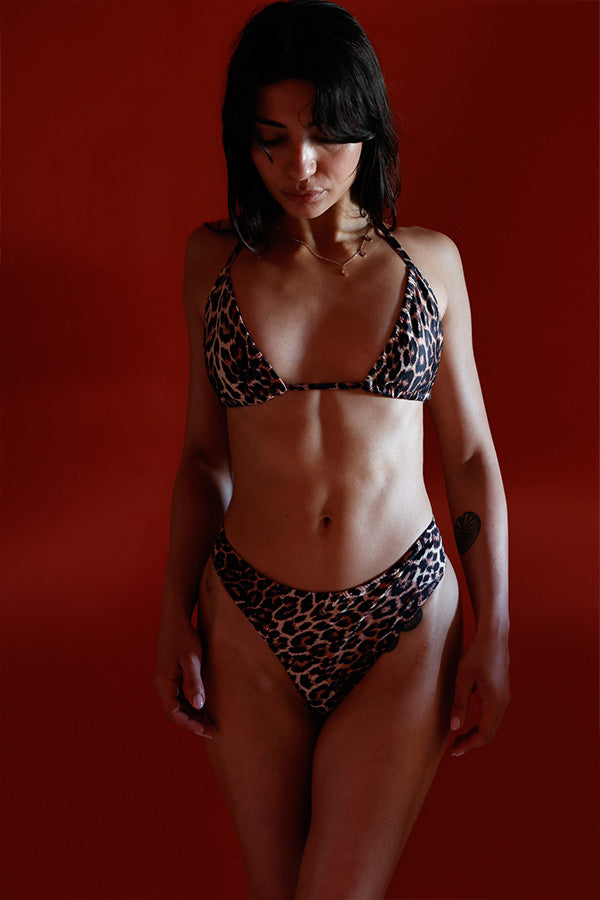 Leopard Trio Bikini Top