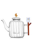 Ichendorf Milano-Baykuş Figürlü Cam Teapot-Çaydanlık-1-roqelvaxirum.shop