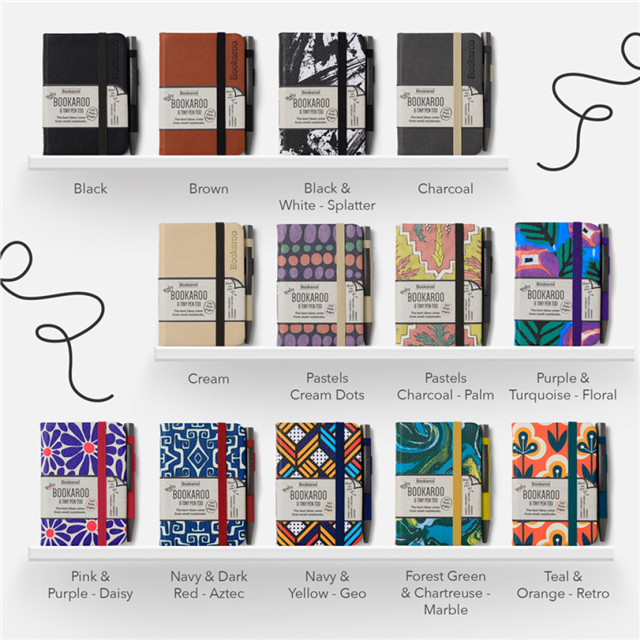 If Bookaroo A7 Gece Mavisi Koyu Kırmızı Defter+Kalem Aztek 38210