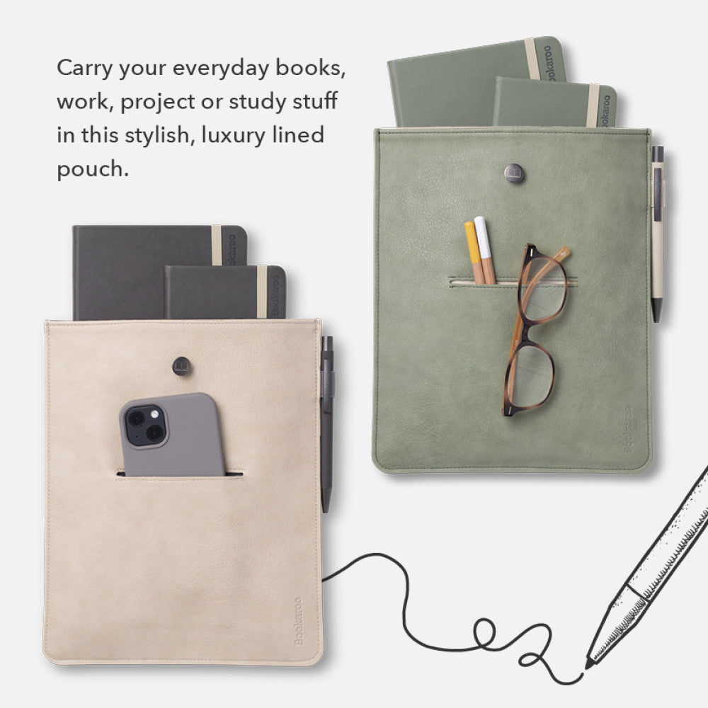 If-Bookaroo Books & Stuff Pouch Kitap&Defter Kılıfı Cream-Defter Kılıfı-2-roqelvaxirum.shop