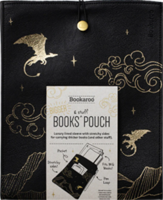 If-Bookaroo Books & Stuff Pouch Kitap&Defter Kılıfı Fantasy Dragon-Çizgili-1-roqelvaxirum.shop