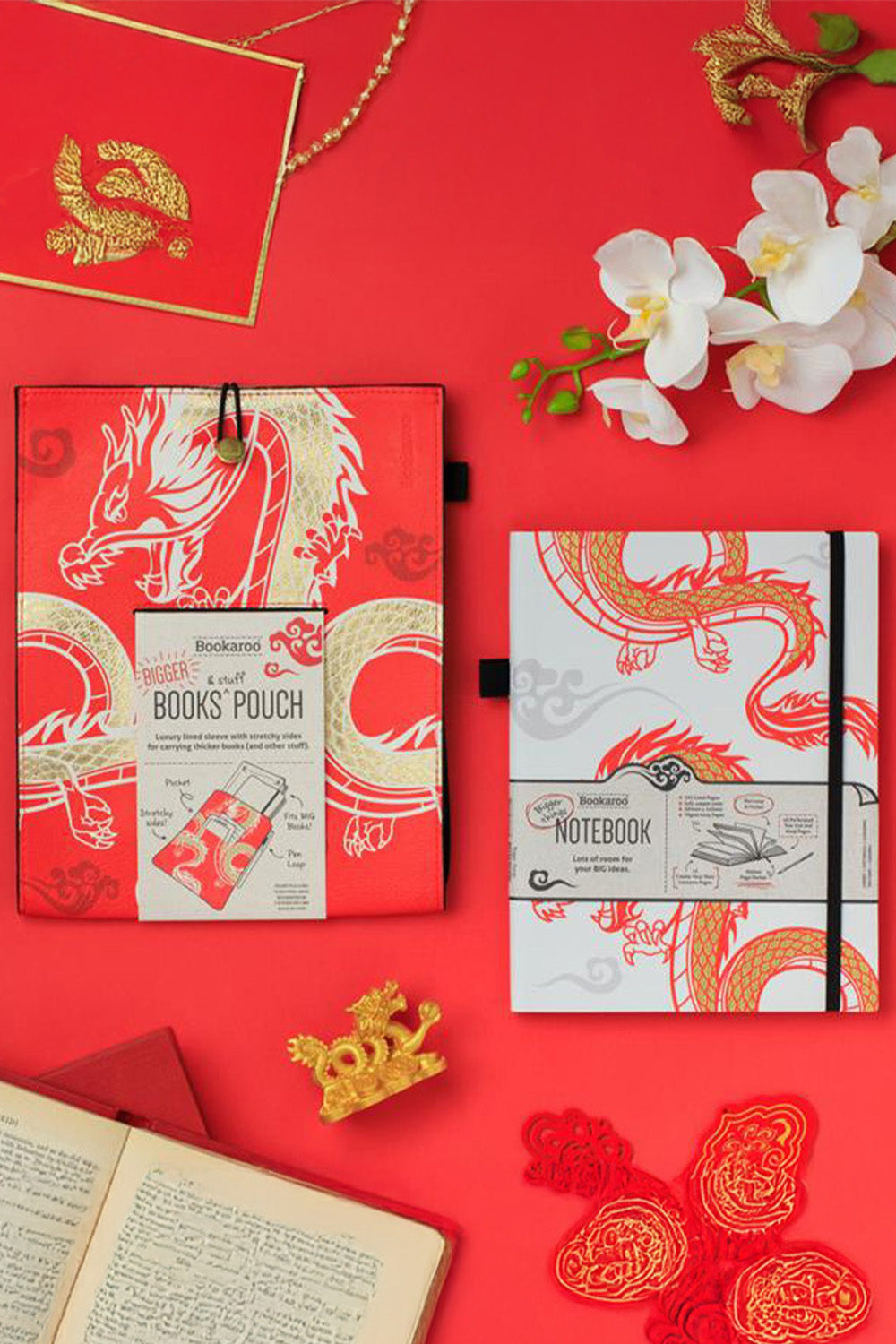 If-Bookaroo Books & Stuff Pouch Kitap&Defter Kılıfı Warrior Dragon-Defter-1-roqelvaxirum.shop