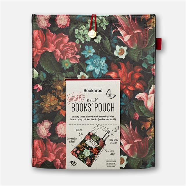 If-If Bookaroo Books & Stuff Pouch Kitap&Defter Kılıfı Dark Floral-Çizgili-2-roqelvaxirum.shop