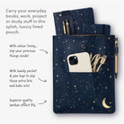 If-If Bookaroo Books & Stuff Pouch Kitap&Defter Kılıfı Moon & Stars-Defter-2-roqelvaxirum.shop