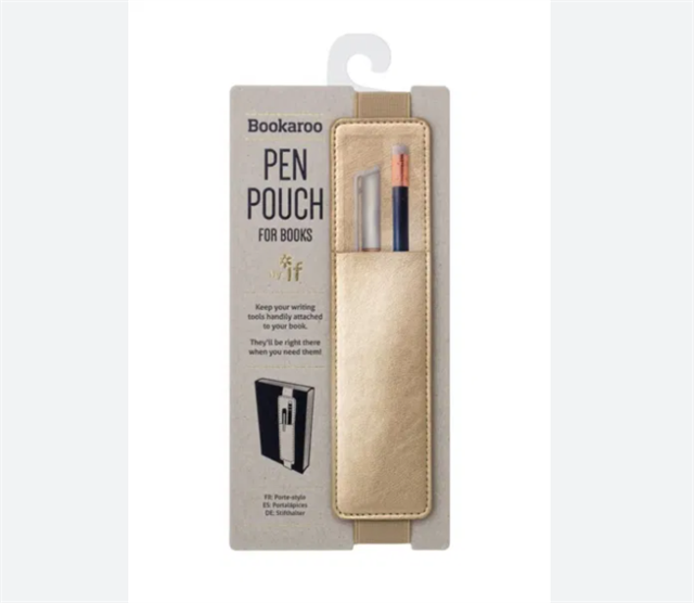 If-If Bookaroo Pen Pouch Gold Lastikli Kalemlik-Kitap Ayracı-1-roqelvaxirum.shop