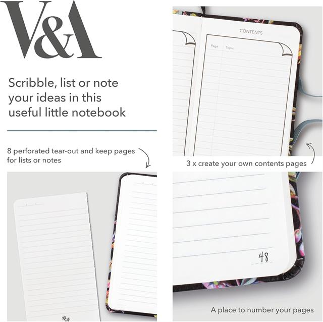 If-If Bookaroo Pocket (A6) Notebook Journal çizgili Defter Kilburn Black Floral-Defter-2-roqelvaxirum.shop