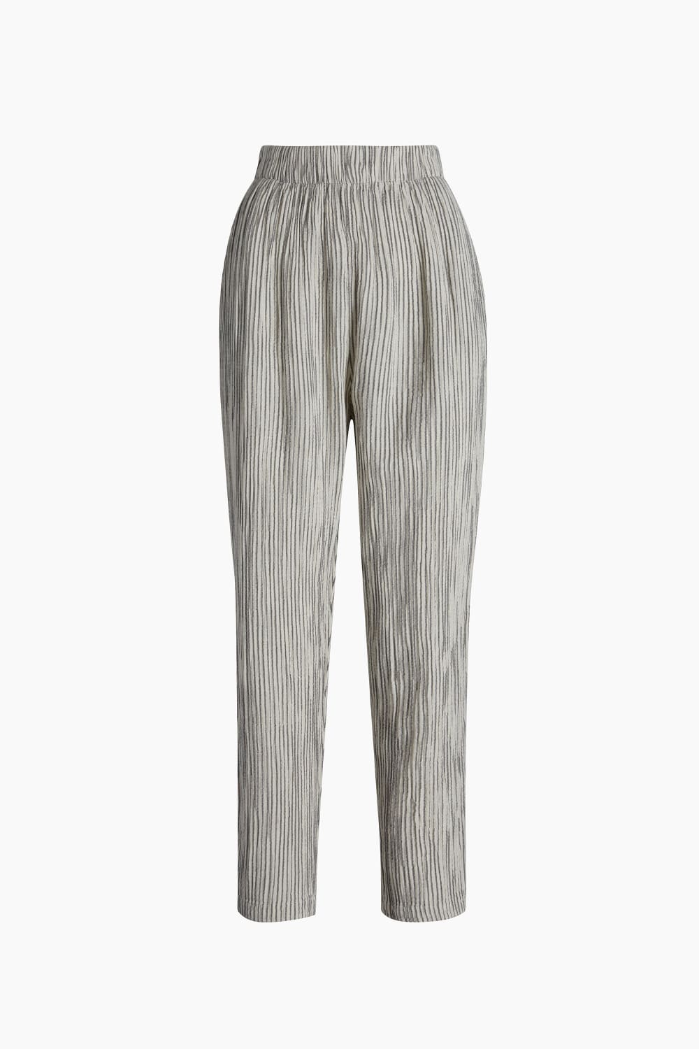 İkikız-Crinkle Çizgili Slouchy Pantolon-Pantolon-1-roqelvaxirum.shop