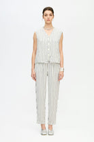 İkikız-Lacivert Çizgili Slouchy Pantolon-Pantolon-1-roqelvaxirum.shop