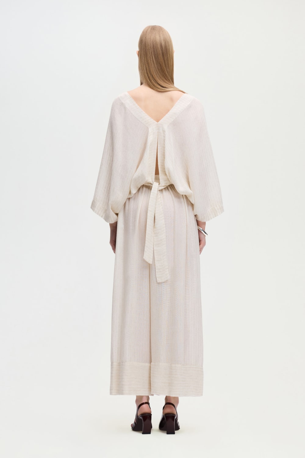 İkikız-Naturel V Yaka Bluz-Bluz-4-roqelvaxirum.shop