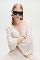 İkikız-Naturel V Yaka Bluz-Bluz-5-roqelvaxirum.shop