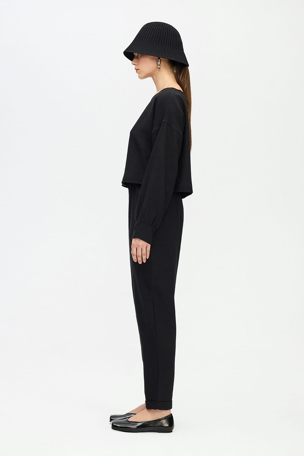 İkikız-Siyah Crop Bluz-Top-2-roqelvaxirum.shop