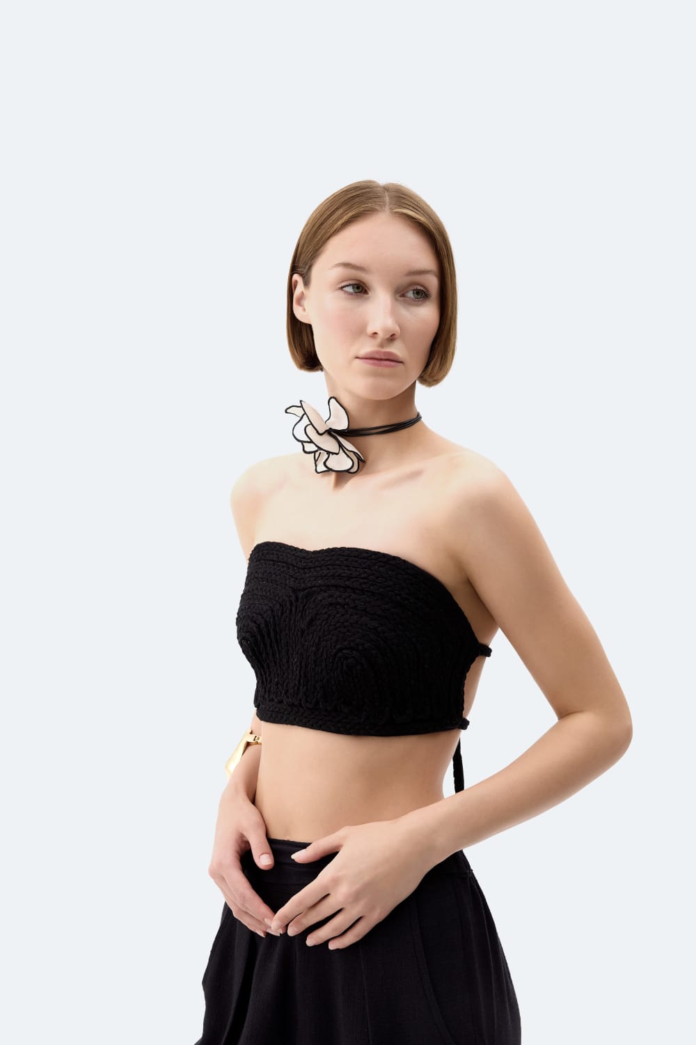 İkikız-Siyah Keten Büstiyer-Büstiyer-1-roqelvaxirum.shop