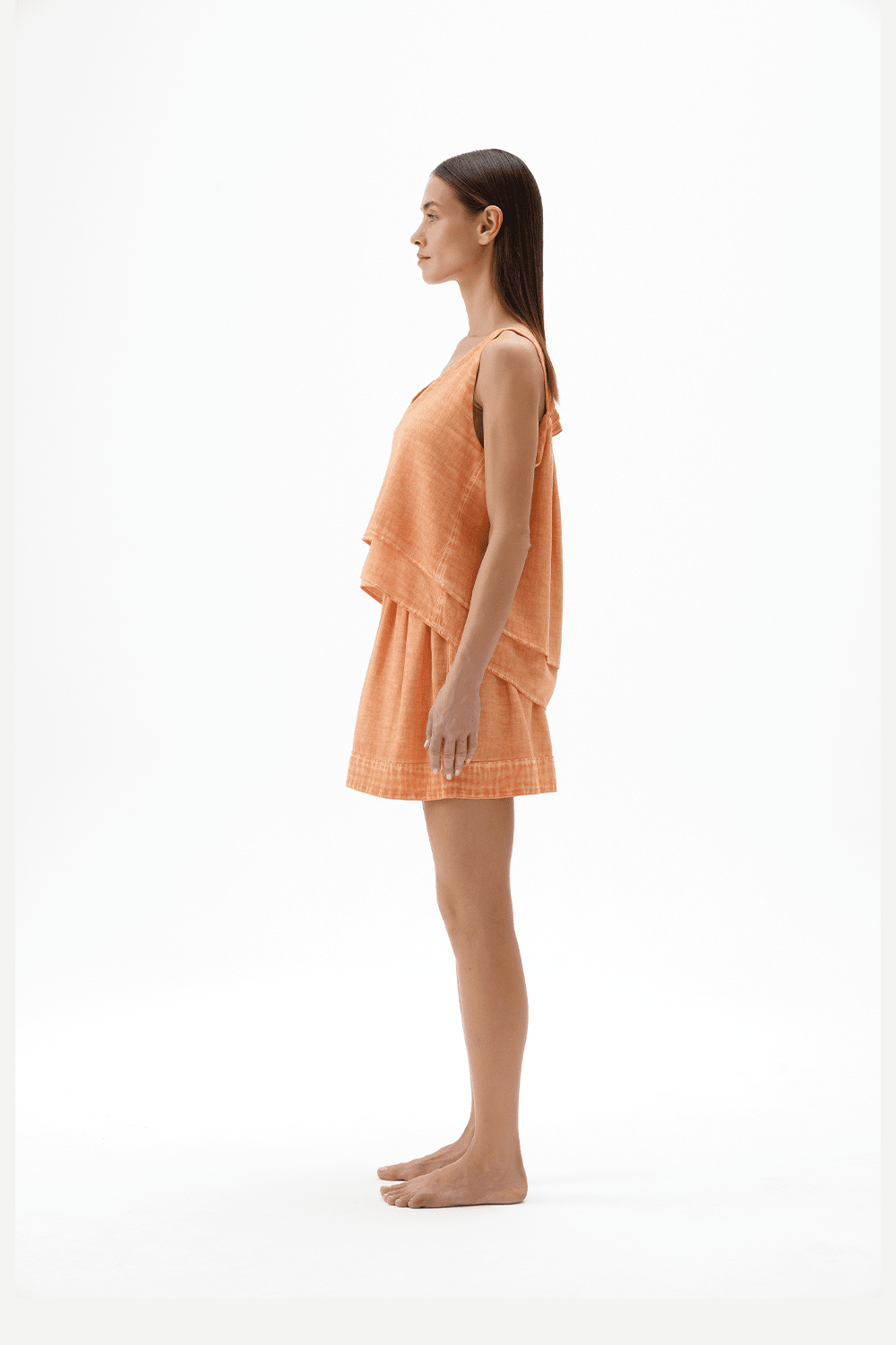 İkikız-Turuncu Katlı Bluz-Top-2-roqelvaxirum.shop