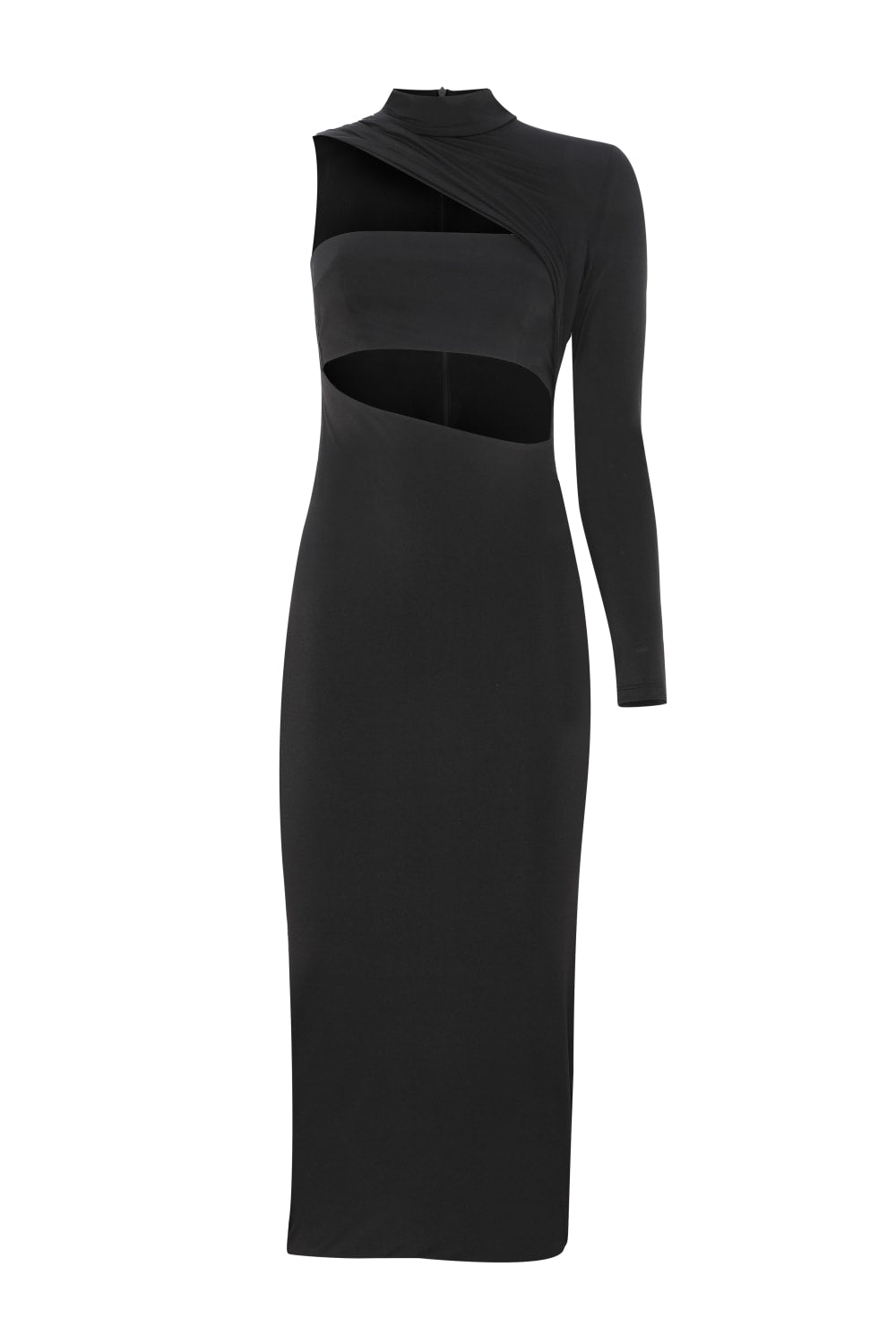 İladia-Arela One Sleeve Midi Dress-Elbise-2-roqelvaxirum.shop