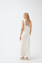 İpek Kıramer-Bellina Silk Chemise Ecru-Gecelik-5-roqelvaxirum.shop