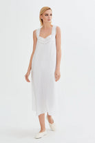 İpek Kıramer-Romantic Cotton Chemise White-Gecelik-1-roqelvaxirum.shop