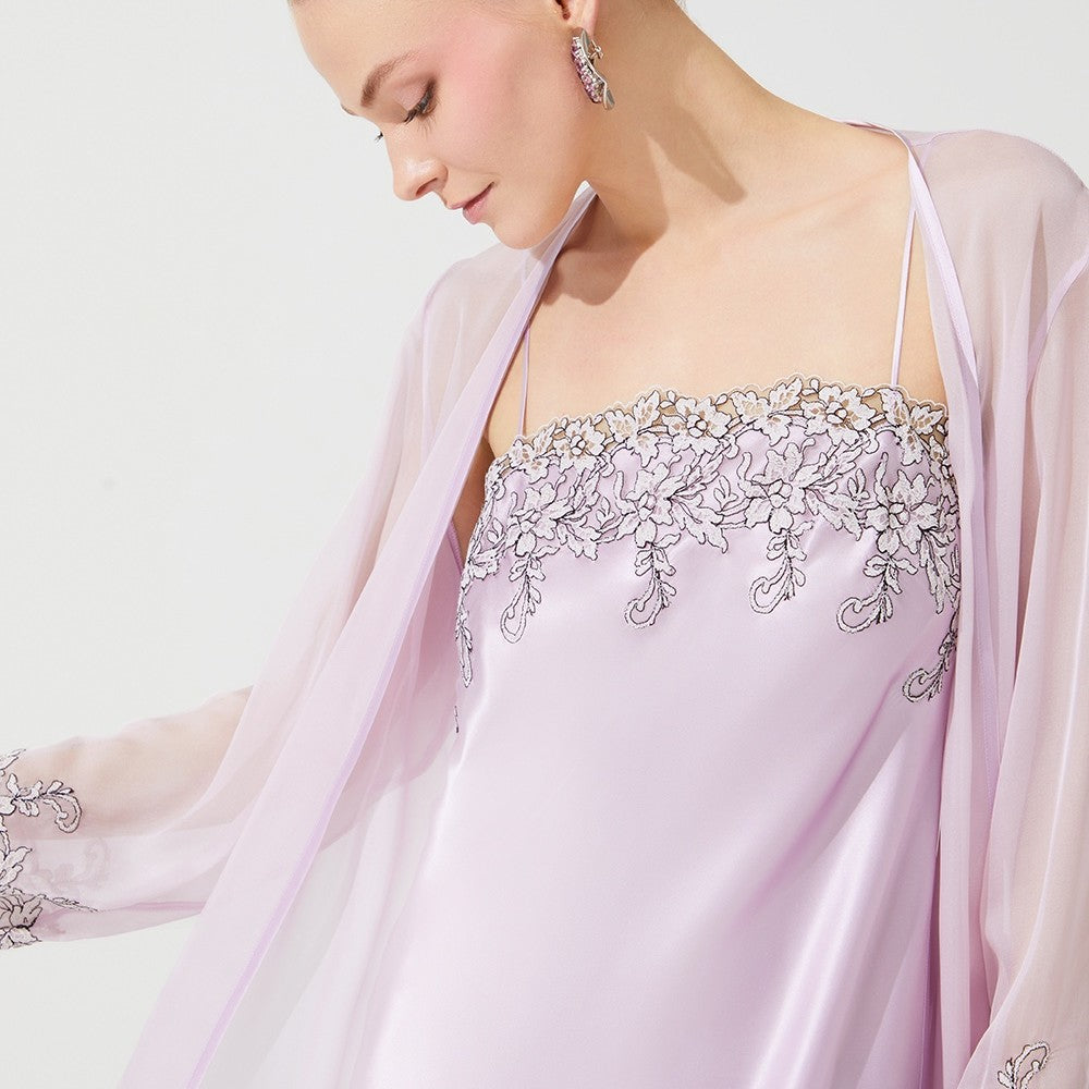 İpek Kıramer-Zen Silk Long Robe Pink-Sabahlık-3-roqelvaxirum.shop