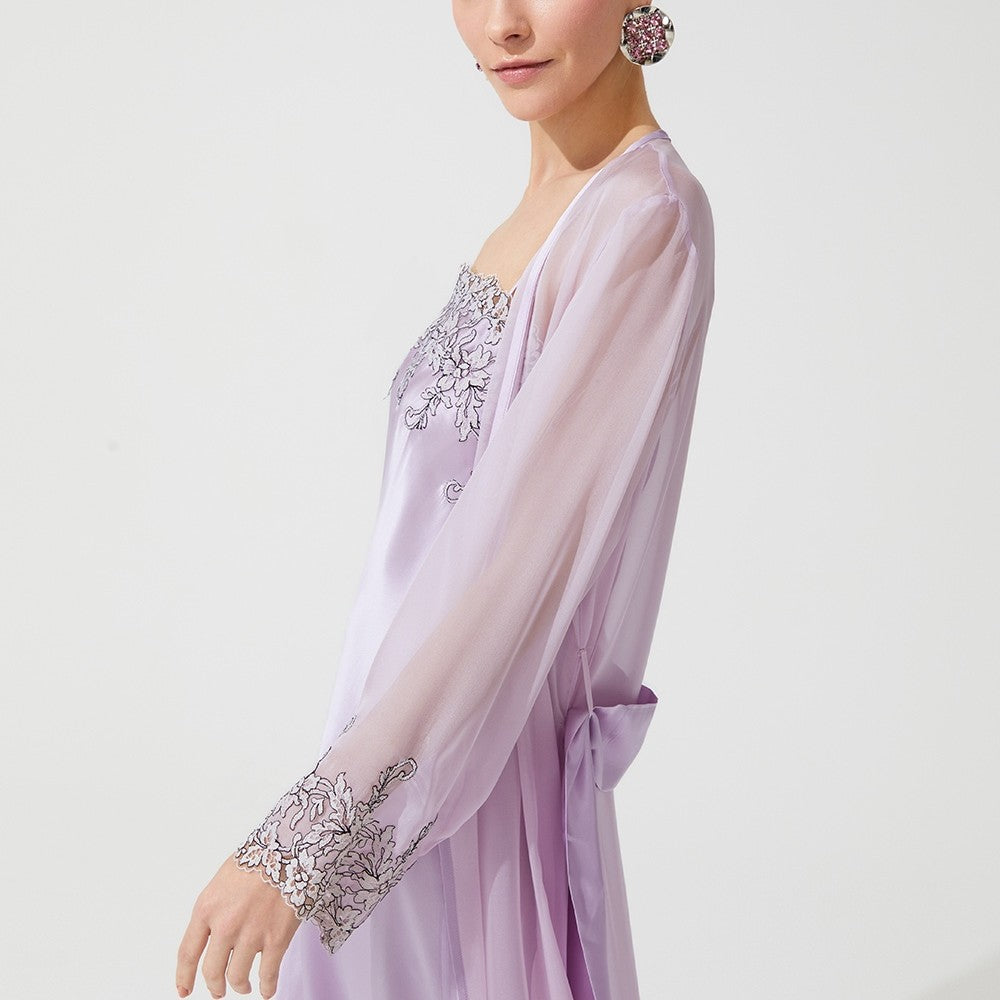 İpek Kıramer-Zen Silk Long Robe Pink-Sabahlık-4-roqelvaxirum.shop